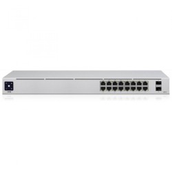SWITCH PoE UBIQUITI, "UNIFI SWITCH 16"port Gigabit x 16, SFP SFP x 2, managed, rackabil, carcasa metalica, "USW-16-POE" (timbru 