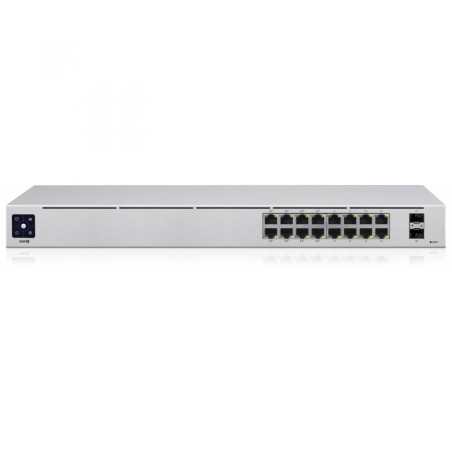 SWITCH PoE UBIQUITI, "UNIFI SWITCH 16"port Gigabit x 16, SFP SFP x 2, managed, rackabil, carcasa metalica, "USW-16-POE" (timbru 
