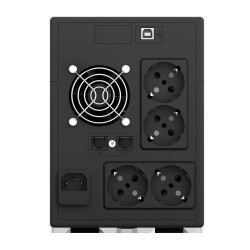 UPS NJOY, "Cadu 1500", Line Int. cu management, mini tower, 1500VA/900W, AVR, Schuko x 4, 2 x baterie GP09122F, display LCD, bac