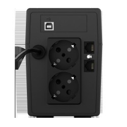 UPS NJOY, "Cadu 650", Line Int. cu management, mini tower, 600VA/360W, AVR, Schuko x 2, 1 x baterie GP07122F, display LCD, back-