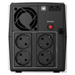 UPS NJOY, "KEEN 1000", Line Int. cu management, tower, 1000VA/600W, AVR, Schuko x 4, 2 x baterie GP07122L, back-up 1 - 10 min., 