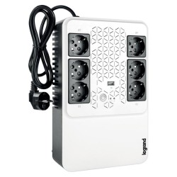 UPS LEGRAND, "MULTIPLUG", Line Int. cu management, brick, 600VA/360W, AVR Schuko x 6, 1 x baterie 12V/7.2Ah, back-up 1 - 10 min.