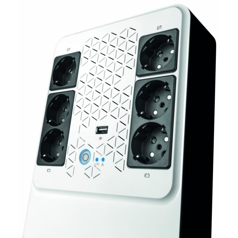 UPS LEGRAND, "MULTIPLUG", Line Int. cu management, brick, 800VA/480W, AVR Schuko x 6, 1 x baterie 12V/7.2Ah, back-up 1 - 10 min.