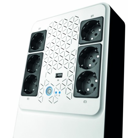 UPS LEGRAND, "MULTIPLUG", Line Int. cu management, brick, 800VA/480W, AVR Schuko x 6, 1 x baterie 12V/7.2Ah, back-up 1 - 10 min.