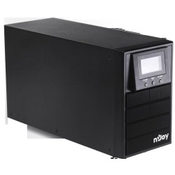 UPS NJOY, "ATEN PRO 1000", Online cu sinusoida pura, tower, 1000VA/900W, AVR, Schuko x 3, 2 x baterie 12V/9Ah, display LCD, back