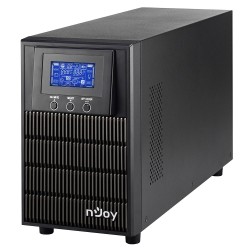 UPS NJOY, "ATEN PRO 2000", Online cu sinusoida pura, tower, 2000VA/1800W, AVR, Schuko x 3, 4 x baterie 12V/9Ah, display LCD, bac