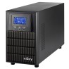 UPS NJOY, "ATEN PRO 2000", Online cu sinusoida pura, tower, 2000VA/1800W, AVR, Schuko x 3, 4 x baterie 12V/9Ah, display LCD, bac