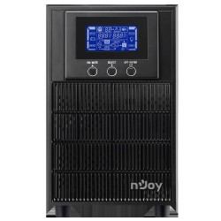 UPS NJOY, "ATEN PRO 2000", Online cu sinusoida pura, tower, 2000VA/1800W, AVR, Schuko x 3, 4 x baterie 12V/9Ah, display LCD, bac