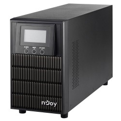 UPS NJOY, "ATEN PRO 2000", Online cu sinusoida pura, tower, 2000VA/1800W, AVR, Schuko x 3, 4 x baterie 12V/9Ah, display LCD, bac
