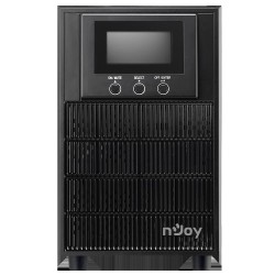 UPS NJOY, "ATEN PRO 2000", Online cu sinusoida pura, tower, 2000VA/1800W, AVR, Schuko x 3, 4 x baterie 12V/9Ah, display LCD, bac
