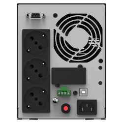 UPS NJOY, "ECHO PRO 1000", Online cu sinusoida pura, mini tower, 1000VA/800W, AVR, Schuko x 3, 2 x baterie GP07122L, LED, back-u