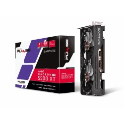 PLACA VIDEO  SAPPHIRE AMD Radeon RX 5500 XT, 4 GB GDDR6 128 biti, PCI Express 4.0 x 16, HDMI, Display Port x 3, sistem racire ae