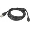 CABLU alimentare si date GEMBIRD, pt. smartphone, USB 2.0 (T) la Mini-USB 2.0 (T), 1.8m, premium, conectori auriti, negru, "CCF-
