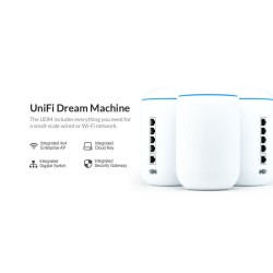 ROUTER Ubiquiti Dream Machine, wired, port LAN 10/100/1000 x 8, port WAN 10/100/1000 x 1, "UDM" (timbru verde 0.8 lei)