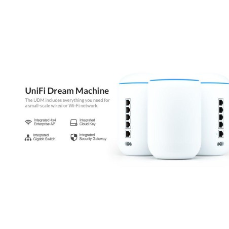 ROUTER Ubiquiti Dream Machine, wired, port LAN 10/100/1000 x 8, port WAN 10/100/1000 x 1, "UDM" (timbru verde 0.8 lei)