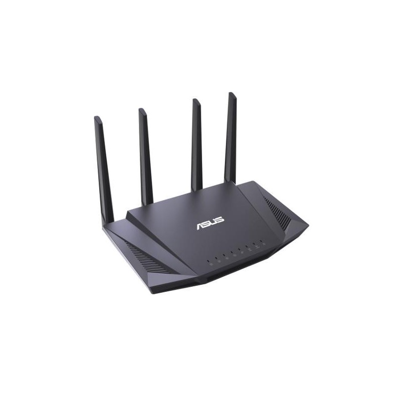 ROUTER ASUS wireless, 3000 Mbps, porturi Gigabit x 4, antena externa x 4, AX3000, dual band, "RT-AX58U" (timbru verde 0.8 lei)