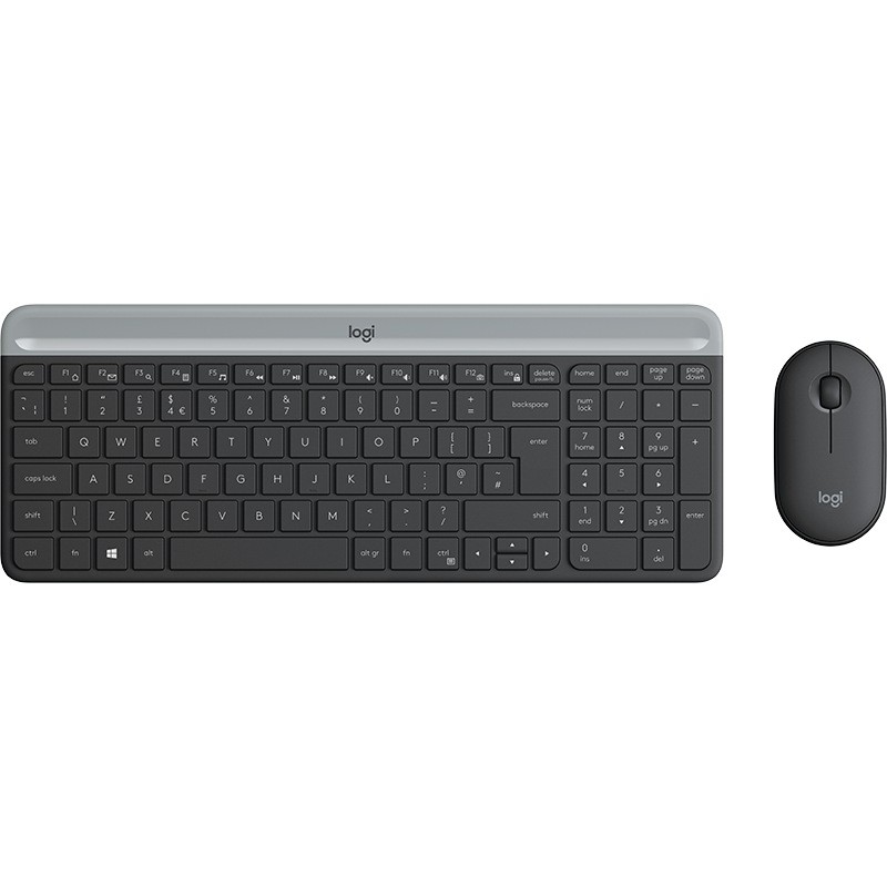 LOGITECH Logitech Slim Wireless Keyboard and Mouse Combo MK470 - GRAPHITE (timbru verde 0.8 lei)
