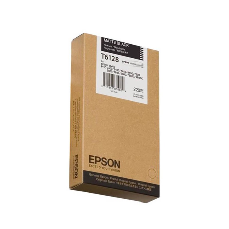 Cartus Cerneala Original Epson Matte Black, T612800, pentru 7400|7450|7800|7880|9400|9450|9800, , (timbru verde 0.15 lei),  "C13