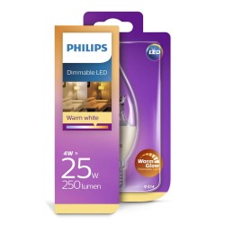 BEC LED Philips, soclu E14, putere 4W, forma lumanare, lumina alb calda, alimentare 220 - 240 V, "000008718696453742" (timbru ve