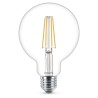 BEC LED Philips, soclu E27, putere 7W, forma clasic, lumina alb calda, alimentare 220 - 240 V, "000008718696742457" (timbru verd