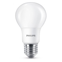 SET 6 becuri LED Philips, soclu E27, putere 8W, forma clasic, lumina alb calda, alimentare 220 - 240 V, "000008718696586310" (ti
