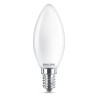 SET 2 becuri LED Philips, soclu E14, putere 4.3W, forma lumanare, lumina alb calda, alimentare 220 - 240 V, "000008718696751367"