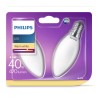 SET 2 becuri LED Philips, soclu E14, putere 4.3W, forma lumanare, lumina alb calda, alimentare 220 - 240 V, "000008718696751367"