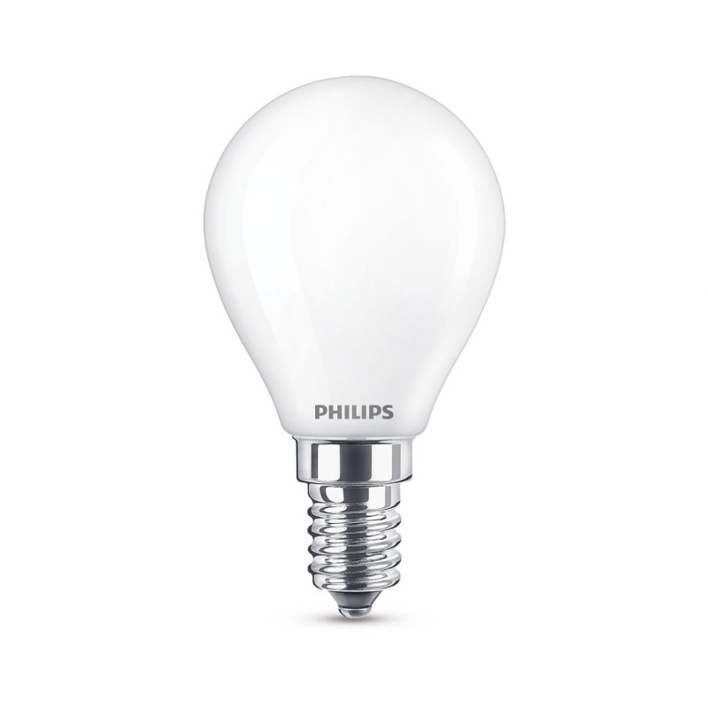 SET 2 becuri LED Philips, soclu E14, putere 4.3W, forma clasic, lumina alb calda, alimentare 220 - 240 V, "000008718696751411" (