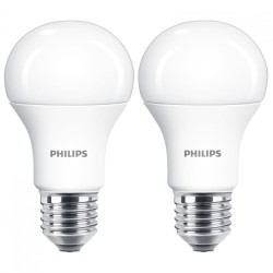 SET 2 becuri LED Philips, soclu E27, putere 12.5W, forma clasic, lumina alb rece, alimentare 220 - 240 V, "000008718696813737" (