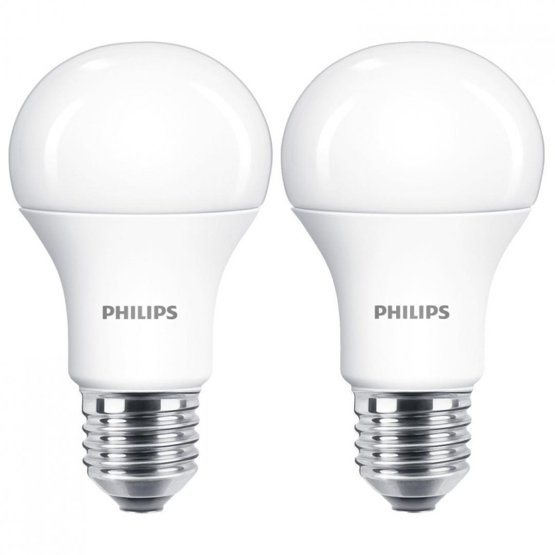 SET 2 becuri LED Philips, soclu E27, putere 12.5W, forma clasic, lumina alb rece, alimentare 220 - 240 V, "000008718696813737" (