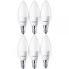 SET 6 becuri LED Philips, soclu E27, putere 5.5W, forma lumanare, lumina alb calda, alimentare 220 - 240 V, "000008718696829912"
