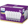SET 6 becuri LED Philips, soclu E27, putere 9W, forma clasic, lumina alb calda, alimentare 220 - 240 V, "000008718696829998" (ti