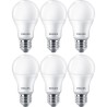 SET 6 becuri LED Philips, soclu E27, putere 9W, forma clasic, lumina alb calda, alimentare 220 - 240 V, "000008718696829998" (ti