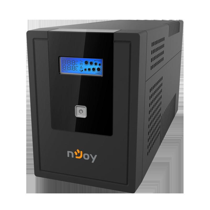 UPS NJOY, "Cadu 2000", Line Int. cu management, mini tower, 2000VA/1200W, AVR, Schuko x 4, 2 x baterie GP09122F, display LCD, ba