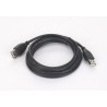 CABLU USB GEMBIRD prelungitor, USB 2.0 (T) la USB 2.0 (M), 3m, conectori auriti, negru, "CCP-USB2-AMAF-10" (timbru verde 0.18 le
