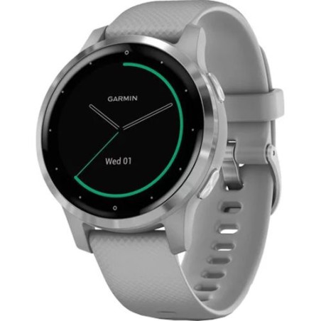 SMARTWATCH GARMIN, Vivoactive 4S, ecran 1.1 inch, touchscreen da 1.1 inch, conectare prin Bluetooth | GPS | WiFi, argintiu, "010