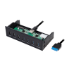 HUB intern LOGILINK, porturi USB 5.25": USB 3.0 x 7, conectare prin USB 3.0, fast charging, negru, "UA0342" (timbru verde 0.8 le