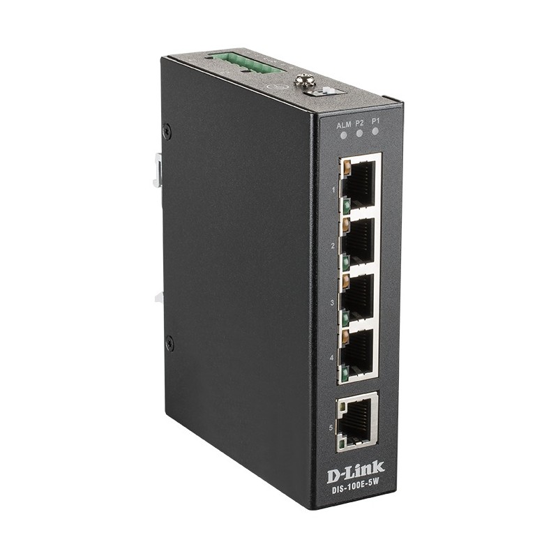 SWITCH D-LINK  5 porturi 10/100Mbps, carcasa metal "DIS-100E-5W" (timbru verde 2 lei)