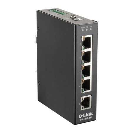 SWITCH D-LINK  5 porturi 10/100Mbps, carcasa metal "DIS-100E-5W" (timbru verde 2 lei)