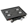 PANOU ventilatie TRITON, pentru rack de podea 19", 4 ventilatoare 230V/60W termostat bimetalic, gri, "RAC-CH-X04-X3" (timbru ver