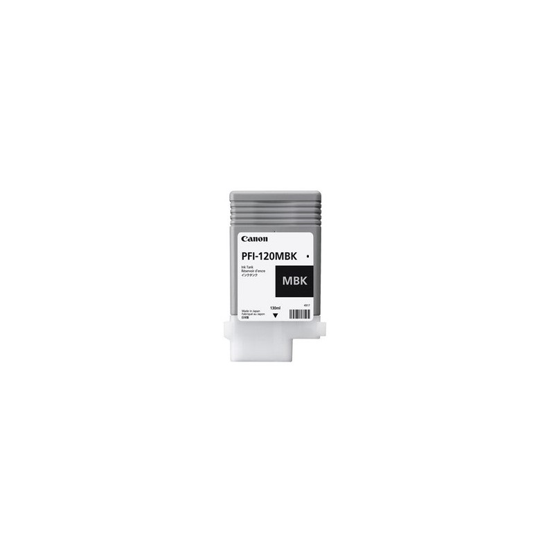 Cartus Cerneala Original Canon Black, PFI-120MBK, pentru IPF TM-200|TM-205|TM-300|TM-305, 130ml, (timbru verde 0.15 lei),NOPP, "