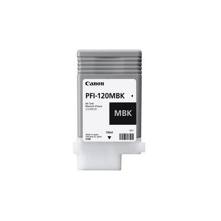 Cartus Cerneala Original Canon Black, PFI-120MBK, pentru IPF TM-200|TM-205|TM-300|TM-305, 130ml, (timbru verde 0.15 lei),NOPP, "