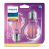 SET 2 becuri LED Philips, soclu E27, putere 7W, forma clasic, lumina alb calda, alimentare 220 - 240 V, "000008718696768587" (ti