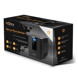 UPS NJOY, "HORUS P 600", Line Int. cu management, mini tower, 600VA/360W, AVR, Schuko x 2, 1 x baterie GP07122L, display LCD, ba
