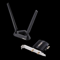 PLACA RETEA ASUS AX3000, intern wireless 2.4 GHz | 5 GHz, PCI-E, port, 3000 Mbps, antena externa x 2, "PCE-AX58BT"
