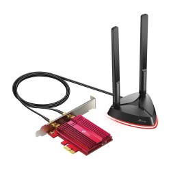 PLACA RETEA TP-LINK AX3000, intern wireless 2.4 GHz | 5 GHz, PCI-E, port, 3000 Mbps, antena externa x 2, "Archer TX3000E"