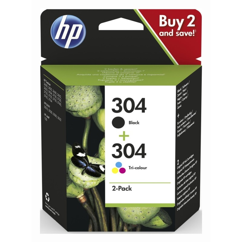 Combo-Pack Original HP , nr.304, pentru Deskjet 2620|2630|2632|3750|3760, (timbru verde 0.15 lei), "3JB05AE"