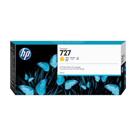 Cartus Cerneala Original HP Yellow, nr.727, pentru DesignJet T1530|T2530|T930, 300ml, (timbru verde 0.15 lei), "F9J78A"