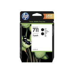 Dual-Pack Original HP Black, nr.711, pentru DesignJet T120|T125|T135|T520, , (timbru verde 0.15 lei), "P2V31A"
