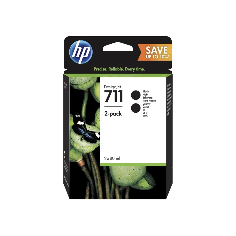 Dual-Pack Original HP Black, nr.711, pentru DesignJet T120|T125|T135|T520, , (timbru verde 0.15 lei), "P2V31A"